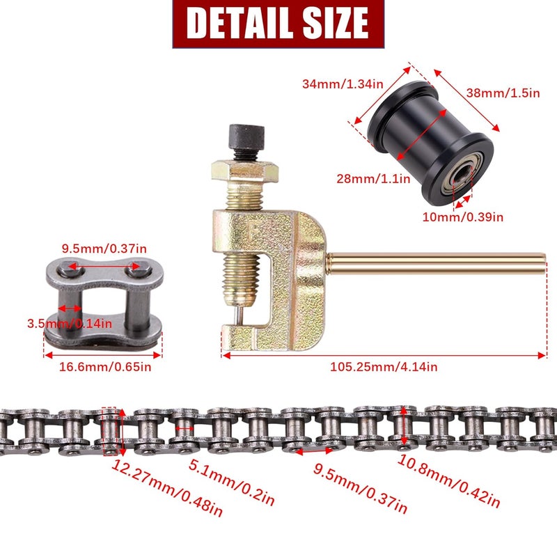 Kuiuk 35 Chain 140 Links Mini Bike Chain Tensioner fit for Coleman CT100U CC100X Predator 212cc 79cc 97cc 100cc Baja Doodle Bug DB30 Motovox MBX10 MBX11 Mega Moto MM-B80 105cc Mini Bike Go Kart Parts - Image 2